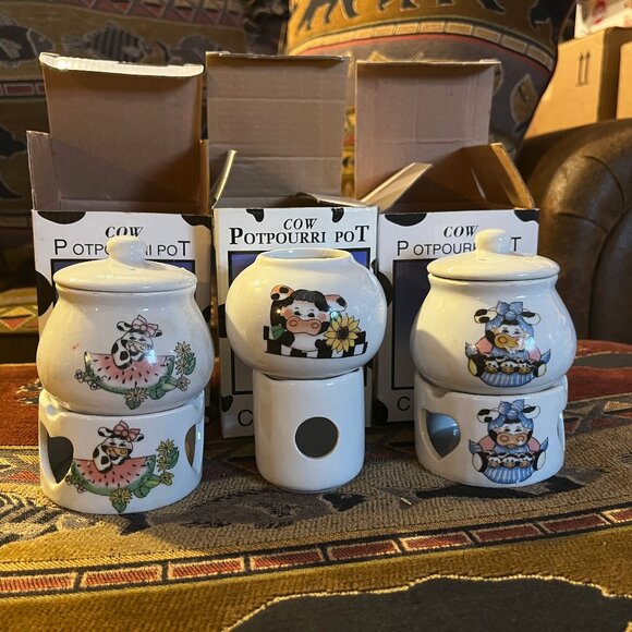 Other - 3 Cow potpourri pots